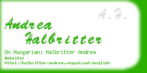 andrea halbritter business card